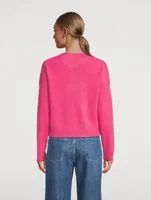 Cropped Cashmere V-Neck Sweater