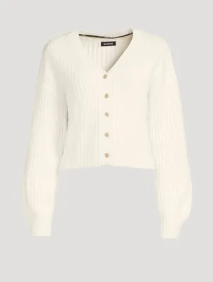 Super Luxe Cashmere Fisherman Cropped Cardigan