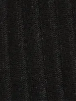 Wool Cashmere Pleat Knit Pants