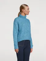 Bouclé Turtleneck Sweater