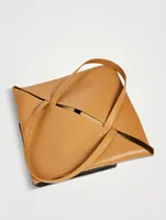 Large Puzzle Fold Leather Tote Bag