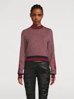 Wool Monogram Cropped Sweater