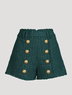 Tweed High-Waisted Shorts