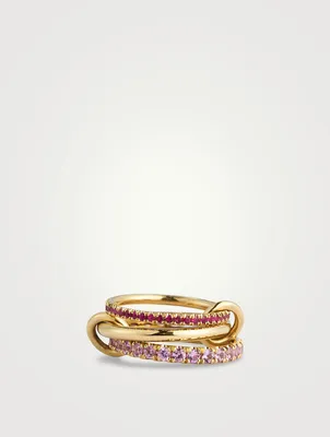 Norah Rose 18K Gold Ring With Pink Sapphire