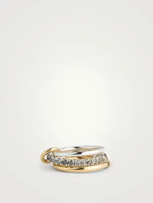 Petunia SG Gris Silver Ring With Grey Diamonds