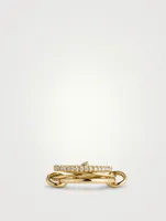 Pisces Pave 18K Gold Ring With Diamonds