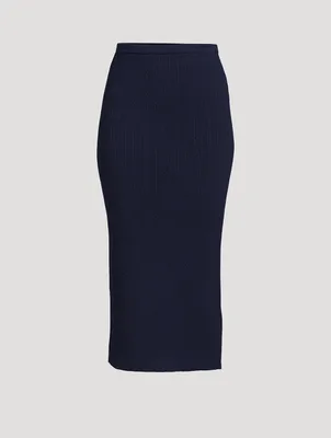 Ribbed Pencil Skirt