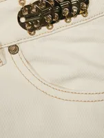 Paillette-Embellished Flared Jeans