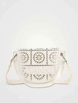 Banner Perforated Leather Saddle Bag