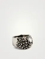 Floral Skull Ring