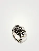 Floral Skull Ring