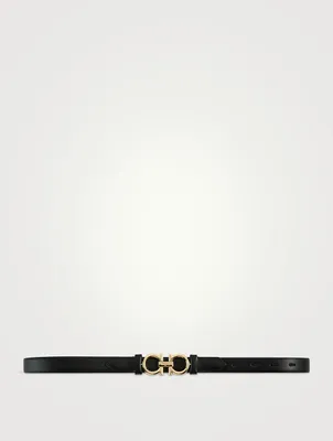 Gancini Leather Belt