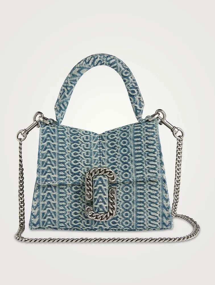 The St. Marc Monogram Denim Top Handle Bag