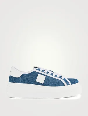 City Denim Platform Sneakers