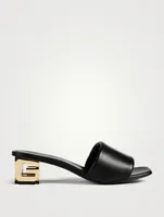 G Cube Leather Mules