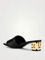 G Cube Leather Mules