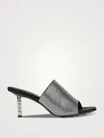 G Cube Embellished Satin Mules