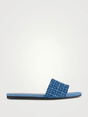 4G Jacquard Denim Slide Sandals