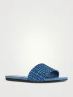 4G Jacquard Denim Slide Sandals