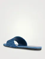 4G Jacquard Denim Slide Sandals