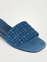 4G Jacquard Denim Slide Sandals