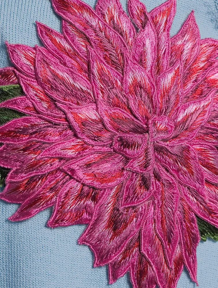 Dahlia Embroidered Wool Cardigan