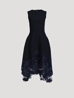 Midi Dress With Lace Inserts