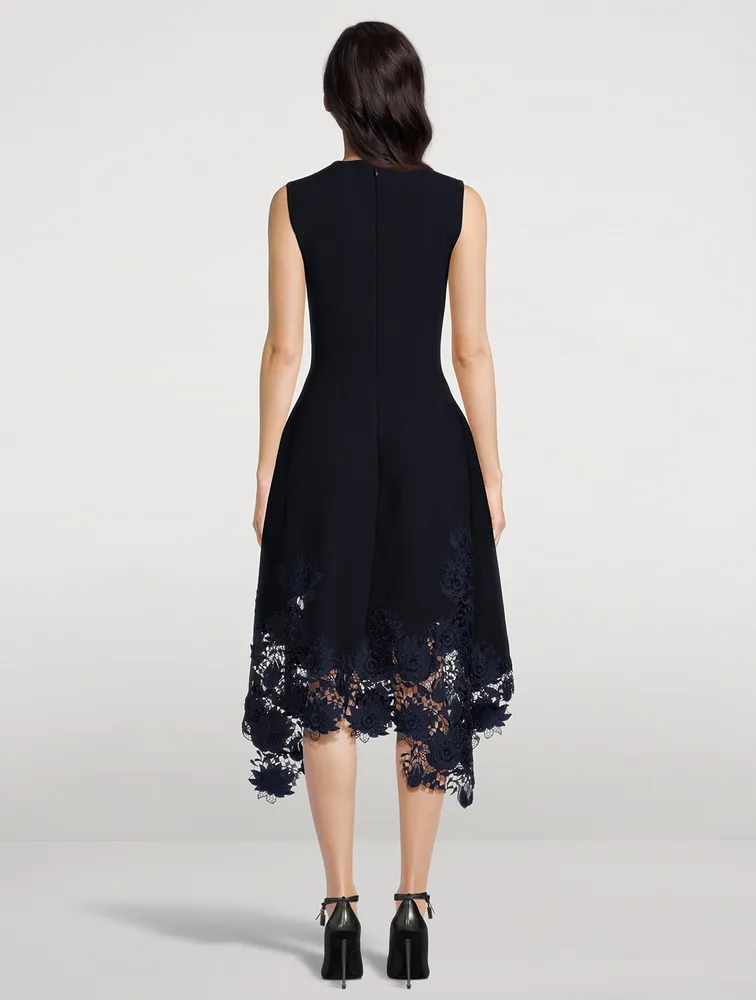 Midi Dress With Lace Inserts