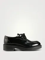 Brushed Leather Lace-Up Shoes