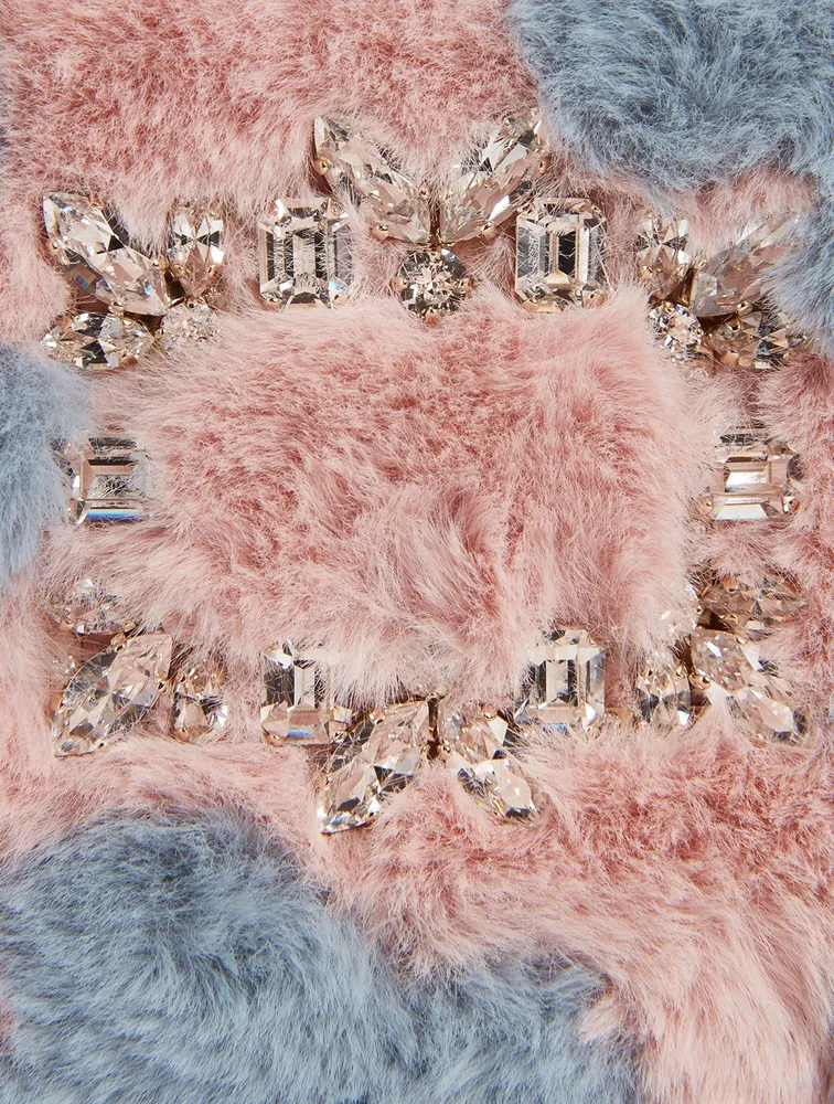 Mini RV Nightlily Winter Blossom Faux Fur Shoulder Bag