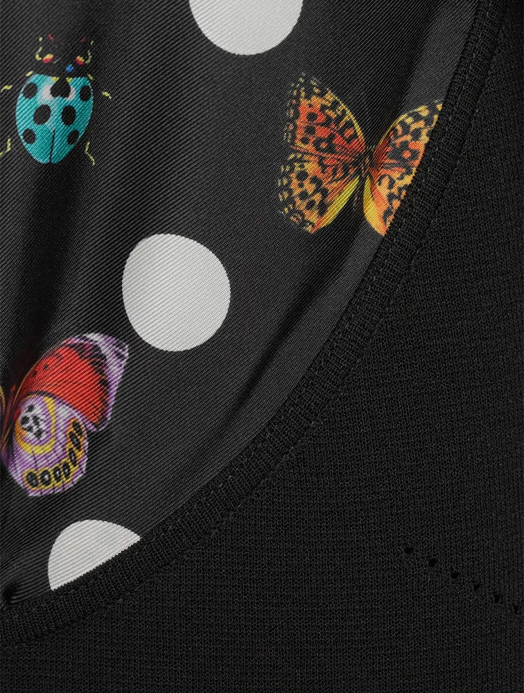 Versace x Dua Lipa Butterflies Medusa '95 Knit Midi Dress