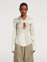 Twisted Cut-Out Shirt