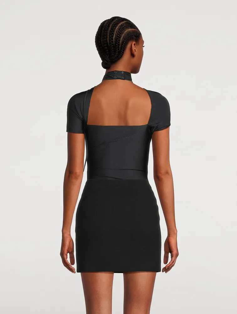 Asymmetric Draped Jersey Top