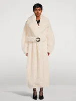 Belted Faux Fur Coat