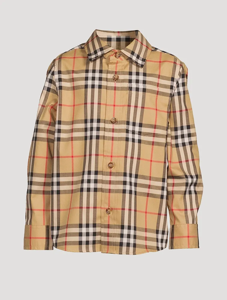 Vintage Check Stretch Cotton Shirt