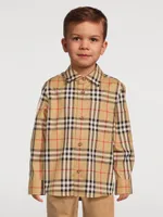 Vintage Check Stretch Cotton Shirt