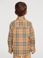 Vintage Check Stretch Cotton Shirt