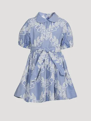 Oak Leaf Crest Cotton Dress