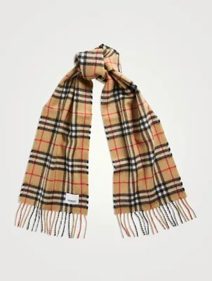 Check Cashmere Scarf