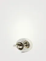 GG Silver Enamel Stud Earrings