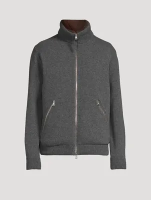 Wool Padded Down Cardigan