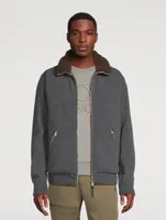 Wool Padded Down Cardigan