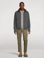 Wool Padded Down Cardigan