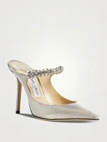 Bing 100 Metallic Mules With Crystal Strap