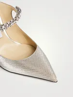 Bing 100 Metallic Mules With Crystal Strap