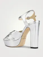 Heloise Metallic Leather Platform Sandals