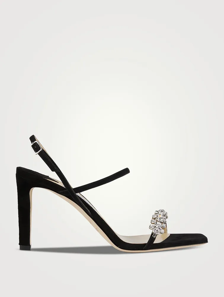 Meira Embellished Suede Sandals