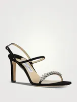 Meira Embellished Suede Sandals