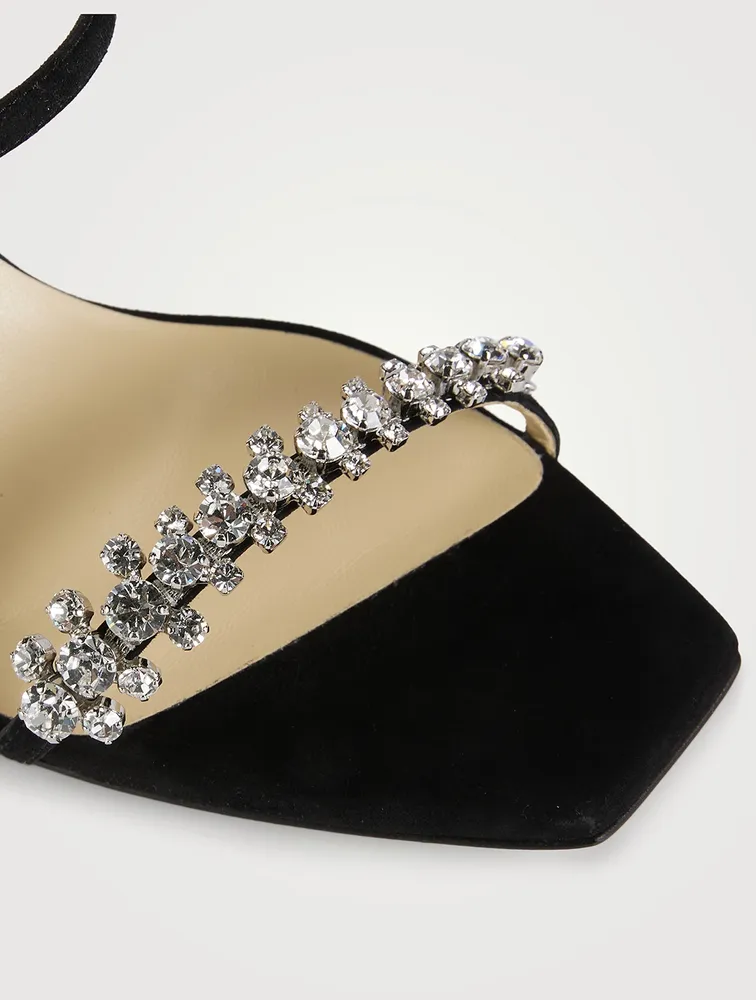 Meira Embellished Suede Sandals
