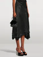 Saeda Suede Platform Sandals With Crystal Ankle Strap